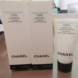 Brand new 2xCHANEL HYDRA BEAUTY CREME Hydration Protection Radiance 5 ml
