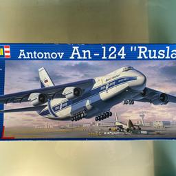 Brand new Revell 04221 1:144 Antonov An-124 "Ruslan" in original packaging. Aeroflot/Russian plane.
Paints and glue not included in original.