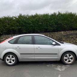 Ford Focus Zetec 1.6 Petrol, Silver 
107k miles
Age related marks visible 
Has been a family car for many years and has been taken care of diligently 
2 keys
All paperwork included for all major and minor work completed 
MOT till Feb 2022
TAX ends Feb 2021
