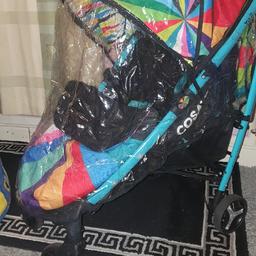 selling my sons cossatto pushchair comes with cosy toes and rain cover i cant find the chest pads but its still in good condition still got alot of wear in it has got couple of marks on the frame but thats in an out and has got a paint mark on the cosy toes but im not sure if it comes of or not collect from winyates area no time waters please as need gone as need the room