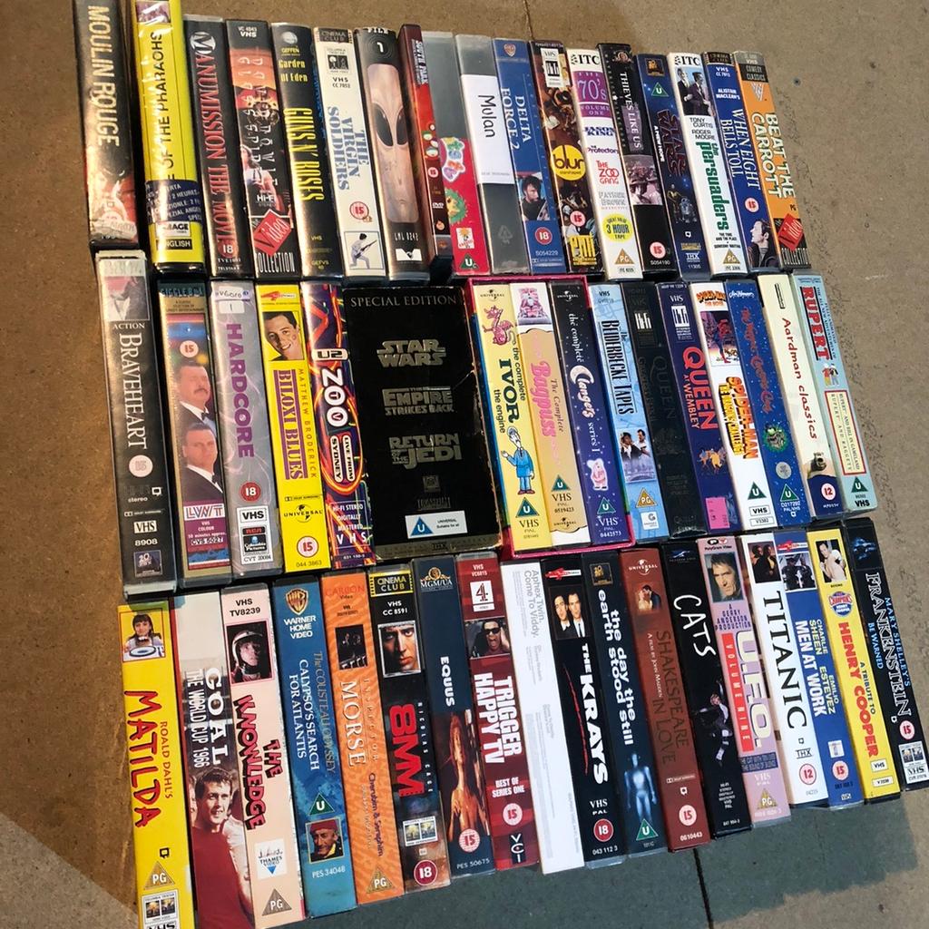 VHS tapes joblot 50+ Tapes in WV2 Wolverhampton für £ 10,00 zum