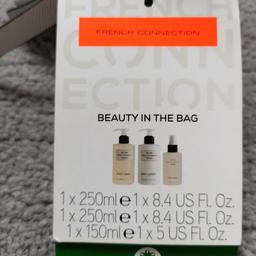 FCUK gift set - brand new - body lotion, body spray, body wash.