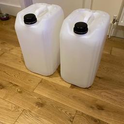 Selling as a pair 25l each only used once to transport salt water in for my tank.
