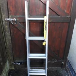 Extending  ladders,locks on each level,as all info in pics,used twice,so like new,need gone.
£45-00.
no transport to deliver.