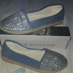 Ellie Goulding Espadrilles
Light denim colour with diamanté 
Never worn