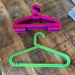 Plastic coat hangers  7 x 11 inch and 2 x 13 inch

Collection only