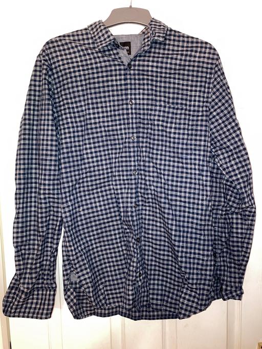 Buy & Sell West Midlands Sandwell - Photos for Hugo Boss Blue checkered men’s shirt medium