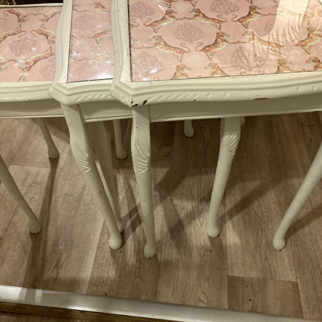 Nest of glass topped tables side coffee in CT9 for £20.00 for