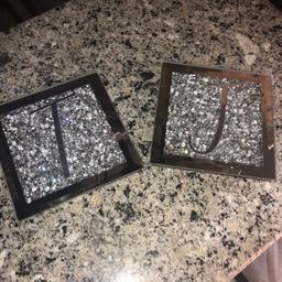 Personalised crushed diamond coasters

Any initial or name if you prefer can be added
Set of 2

Postage available for £4