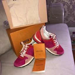 Like new only wear them twice because they are too small for me the are original Louis Vuitton shoes I paid for them £750