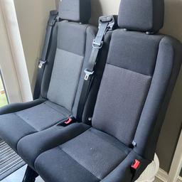 Good condition
Van back seats
Come with floor brackets and they are quick release so can take in and out easily

2 small holes in seat as seen in picture