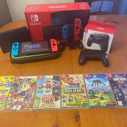 nintendo switch bundle  £350 NO OFFERS NO DELAVERY 

Collect from oldhill dy2 area 

6 games 
pro controller never been used 
nintendo switch with charger dock and all leads 
case for nintendo switch