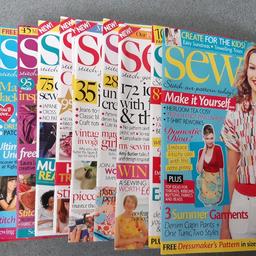 13 magazines with patterns. Excellent condition! Collection Only! Each magazine is sold for £5.99.