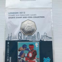Great for a collector, unopened boxing 50p coin and stamp set. Make an offer if your interested