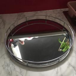 Silver round mirror tray in good condition only had just before Christmas collection only thanks.