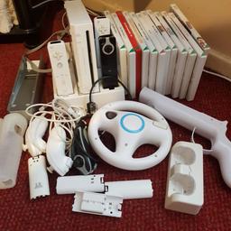 large Wii Bundle includes everything you see on the picture. fully working.