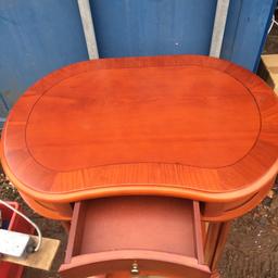 Occasional mahogany table with drawer see pics finished to a high standard 76 cm in height 56 cm in width any questions just message us ,thanks for viewing delivery can be arranged locally in Birmingham
