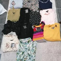 Ladies bundle 14/16.

16x Ladies Tops And Dress Clothes Bundle Joblot Size 14  Vgc 5 new £50 ish 17pcs.
All in excellent condition with 3 brand new with tags

primark ,M&S, ax paris & others

3 dress and the rest tops/blouse

Plus clutch bag to go with the blue ax dress