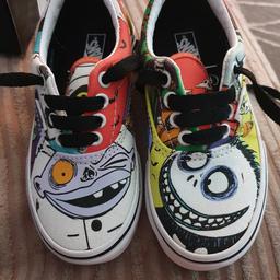 Limited edition Nightmare Before Christmas Vans featuring a variety of characters. 

They have never been worn. They are a child's 10 but come up small I would say they are more like a 9. My daughter just couldn't fit them and she is a 10. 

collection or can send via royal mail for an extra fee.