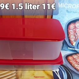 Frischebehälter 650 ml je 9€ 1.5 liter je 11€ in set Billiger alles neu und original verpackt und mehrfach da von Tupper auch Messerset Küchenhelfer von Tupperware