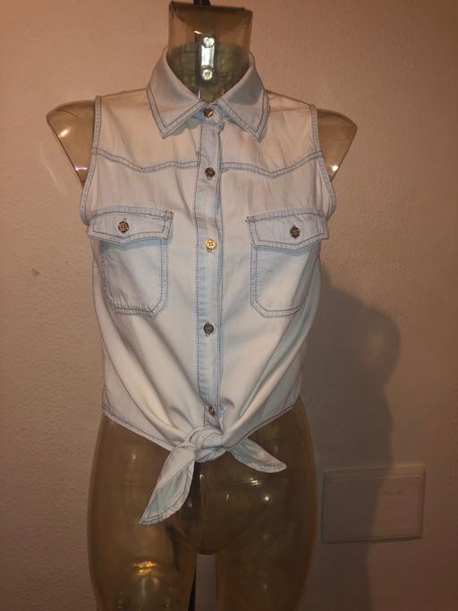 Buy & Sell Merseyside Sefton - Photos for Ladies size 10 Cropped faded denim shirt top