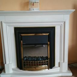 lovely white fireplace good condition I might be able to deliver if local for a fee