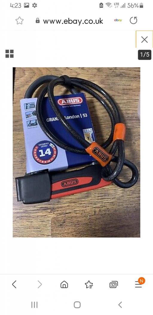 Buy & Sell Bedfordshire Bedford - Photos for ABUS None Granit 53 Combination Bike Lock