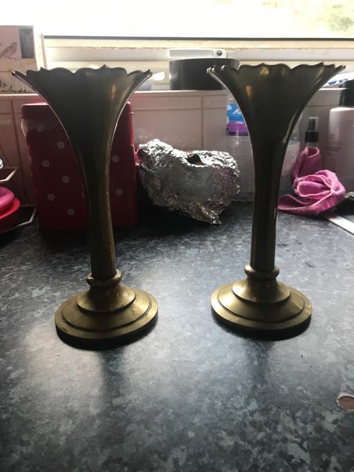 Buy & Sell East Sussex Hastings - Photos for Pair of brass flower vases