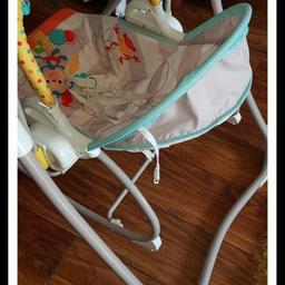 Fisher price baby swing/rocker. Immaculate condition only used at grandparents. Can be either a swing with music and vibration or can be separated and used as a rocker.