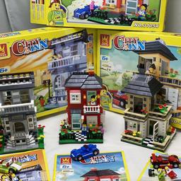 City Series Kompatibel mit Lego.
Gute und günstige Alternative zum Aufbauen und spielen.
3 Häuser- Sets wie auf den Bildern komplett 
Versand 6€ für alle 3 Sets
PayPal Freunde möglich 
Kann noch gerne weitere Fotos schicken.
Alle Teile passen sehr gut mit dem Original LEGO zusammen.