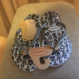 Brand new leopard print havaianas 35/36 which is a size 3