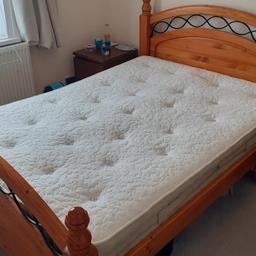 Double framed bed with matress in very good condition, bed is very solid once assembled. Also one bed draw with wheels which slides under the bed.
Bed was bought for £400 and mattress £220

collection from near North Wembley station HA9