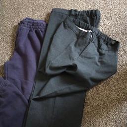 2 pair grey school trousers with adjustable waist 9 yrs from Tu

1 pair navy joggers 10 yrs from Tu

All in good condition

from a clean and smoke free home