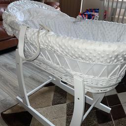 Wicker Baby Moses Basket with Stand
This wicker Moses basket with rocking stand is the perfect addition for parents who have been looking for superior levels of comfort for their little ones alongside an eye-catching appeal.
Used only a few times practicallt brand new