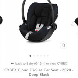 Cybex Car seat 6 month old havent been used a lot dur lockdown very good condition. Original Box. Need to buy bigger one that's why for sale. Adaptors available for additional 20£