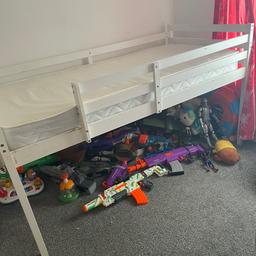 Free mid sleeper bunk bed gettin dismantled now as puttin my boys bunk beds up needs goin tonight comes with ladder but needs a another screw to tighter ladder it still goes on tho free for pick up from fazakerley few scratches from ladder doesn’t come with mattress