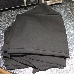 Four pairs 
Black
Adjustable waist
Used 
No rips or stains but one pair has slight faded knees 
Bought from Asda (£13 for 2pairs) 

Will take £5 for all of them.