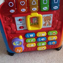 in good condition. it works with music and learning numbers. excellent toy for kids. selling due as my kid has out grown and need gone asap as i dont have space.
