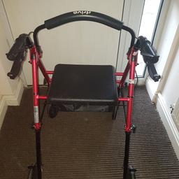 height adjustable, 4 wheel walker with seat and bag 
local deliveryfor a small charge for petrol 
SWINTON S64 8FD