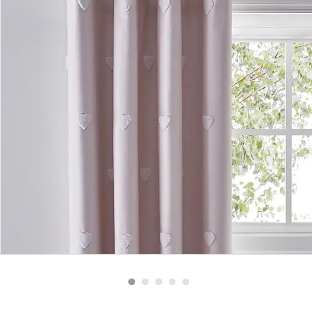 DUNELM PINK TUFTED HEART CURTAINS in M8 Manchester for £30.00 for sale Shpock