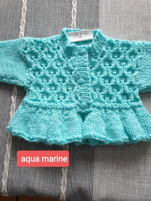 Buy & Sell West Midlands Solihull - Photos for DESIGN TC NB BABY FRILL CARDIGAN AQUAMARINE