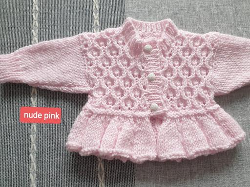 Buy & Sell West Midlands Solihull - Photos for DESIGN TC NB BABY FRILL CARDIGAN NUDE PINK