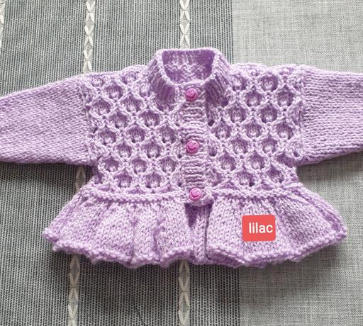 Buy & Sell West Midlands Solihull - Photos for DESIGN TC NB BABY FRILL CARDIGAN LILAC