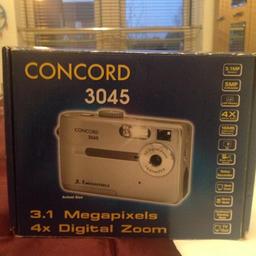 Concord camera still in the original box,  hardly used and in perfect condition and in excellent working order,  from a clean and smoke free home
