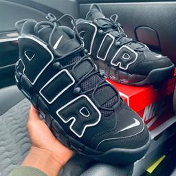 Nike Air Max More Uptempo Black White U.K. 11.5. 

FREE FIRST CLASS SHIPPING 🚚

These trainers are completely brand new and have never been worn. Comes with the original box. 

Accepted payment methods:
PayPal G&S
Bank Transfer
Cash

Available for a meet up any day during the week before 4:30PM.