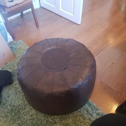 brown pouf/foot stool good condition soft inside if you added more filling you make it solid