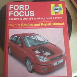 ford focus manual 01 to 04 51 to 54 for petrol and diesel engines good condition pick up only