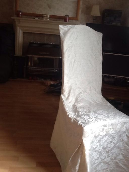 Buy & Sell Shropshire Telford and Wrekin - Photos for Cream shiny chair covers £3.50 each one 