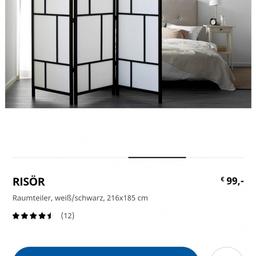 Raumteiler, Paravent von Ikea zu verkaufen. Maße siehe Bild.