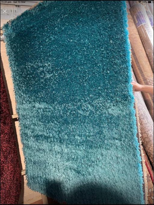 Buy & Sell Leicestershire Leicester - Photos for Brand New teal shaggy rug 170 x 120 Cm